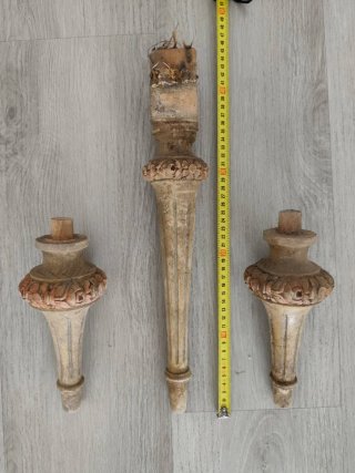 Lote 3 patas madera antiguas