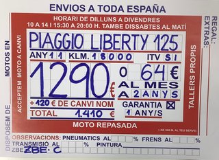 Piaggio Liberty 125 Blanca