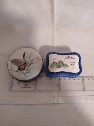 4 Cajitas Chinas Bordadas a Mano