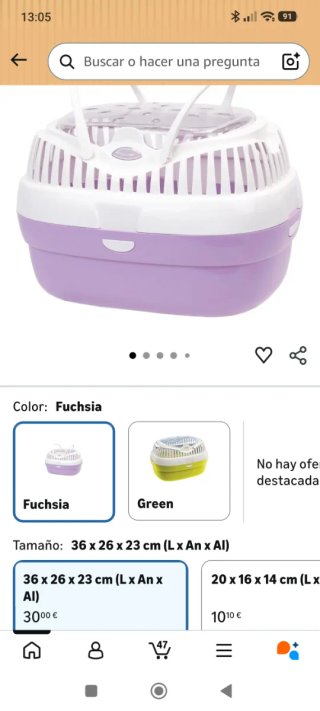 Transportín Ferplast conejo o cobaya
