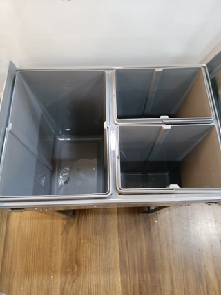 Relaxdays cubo de basura 3 extraible