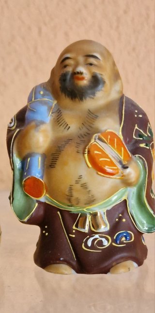 6 statuette in porcellana cinese Deità della Fortuna
