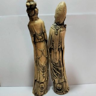 Coppia Statue Cinesi Avoriolina