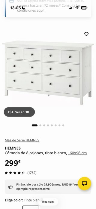 Cómoda Blanca Ikea