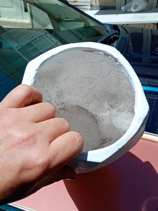 Vaso Porta Piante Design Testa Donna Argento Bianc