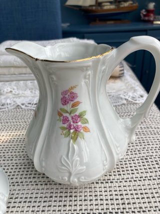 Juego de té/consomé antiguo para 2