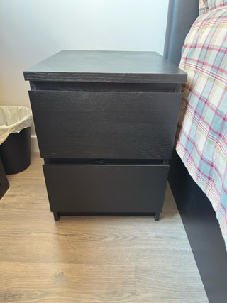 2 Mesita de noche Ikea negra