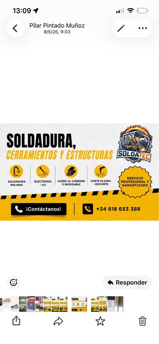 Soldador profesional: cerramientos y estructuras