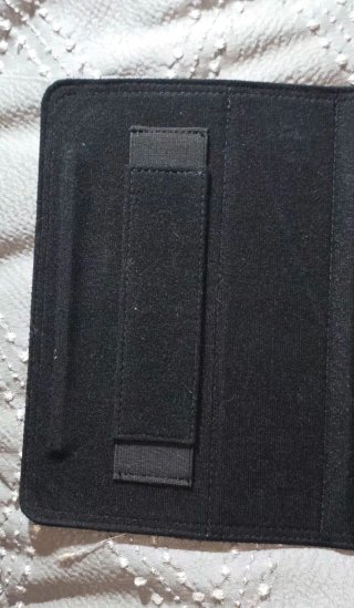 Custodia per tablet da 12 pollici nera con chiusura in gomma