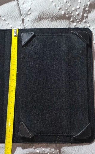 Custodia per tablet da 12 pollici nera con chiusura in gomma