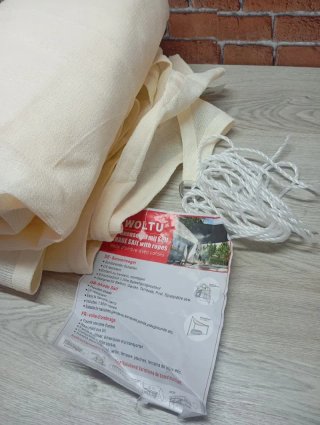 Toldo Vela Sombra Cuadrado WOLTU 4x4m Beige