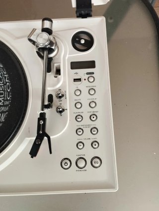 Tocadiscos Blanco con Lector USB