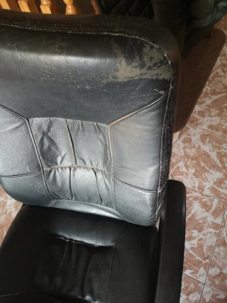 Sillón de oficina piel negro