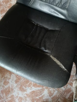 Sillón de oficina piel negro
