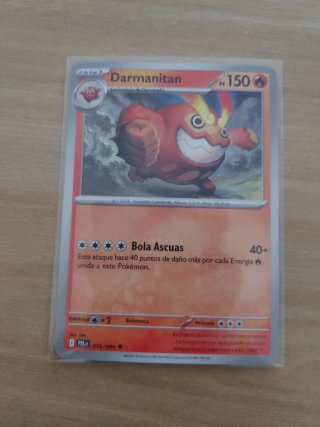 Pack 2 Cartas Pokémon Darumaka y Darmanitan