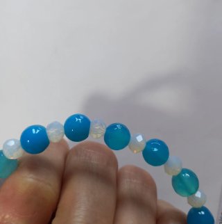 Pulsera de cristales, piedras y plata