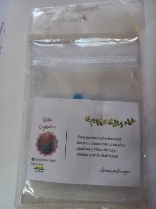 Pulsera de cristales, piedras y plata