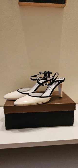 Zapatos Loewe Charol Bicolor Tira Tobillo