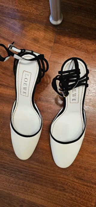 Zapatos Loewe Charol Bicolor Tira Tobillo