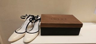 Zapatos Loewe Charol Bicolor Tira Tobillo