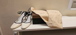 Zapatos Loewe Charol Bicolor Tira Tobillo
