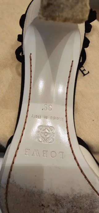 Zapatos Loewe Charol Bicolor Tira Tobillo