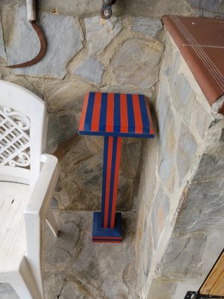 Mesa auxiliar decorativa rayas No envío