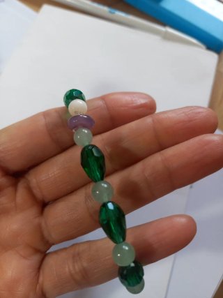 Pulsera de cristales, piedras y plata