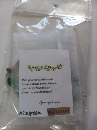 Pulsera de cristales, piedras y plata