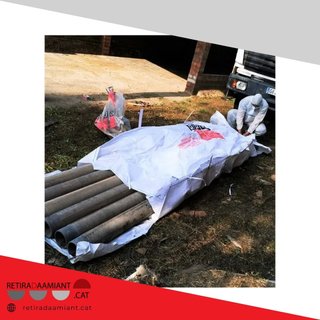 Retirada de bajantes de uralita