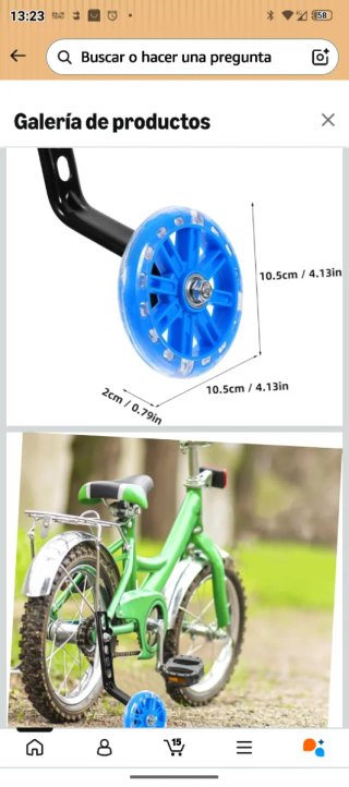 Ruedines bici azules