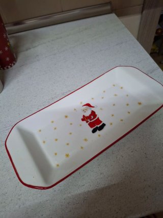 Tazas altas de cerámica navideña con bandeja