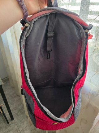 Mochila Transportín Mascota Rosa y Gris