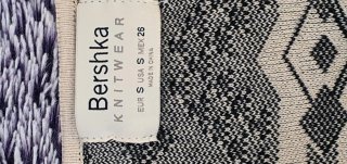 Cárdigan Bershka lana estampado étnico Talla S