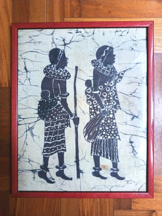 Coppia quadri Kenya con cornice legno e vetro
