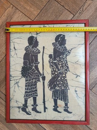 Coppia quadri Kenya con cornice legno e vetro
