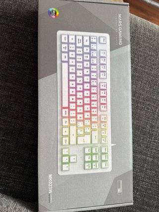 Teclado MK023W de Membrana Blanco RGB en Español
