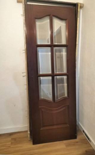 Puerta madera/cristal
