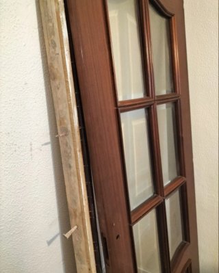 Puerta madera/cristal