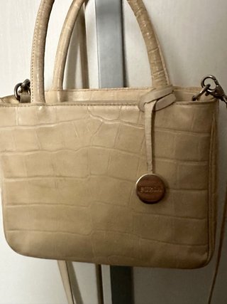 Borsa Furla Beige effetto coccodrillo