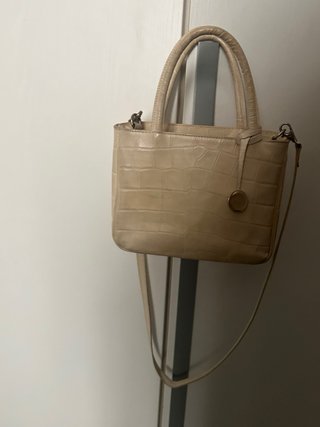 Borsa Furla Beige effetto coccodrillo