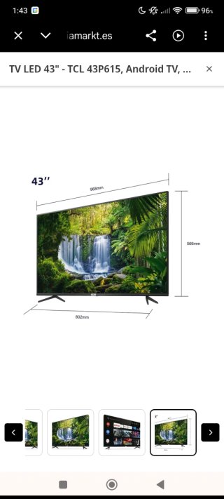 TV LED 43" - TCL 43P615