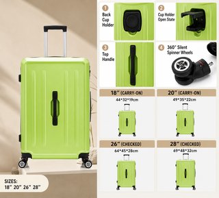 Set de Maletas con Portavasos (4 Pzs)