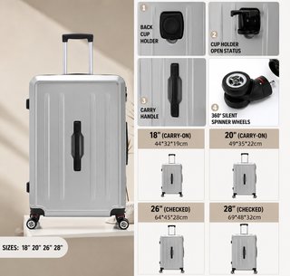 Set de Maletas con Portavasos (4 Pzs)