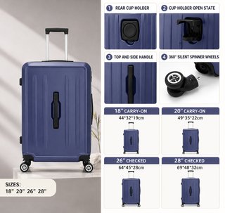 Set de Maletas con Portavasos (4 Pzs)