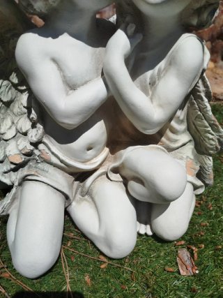 Pareja de ángeles para jardín casa exterior
