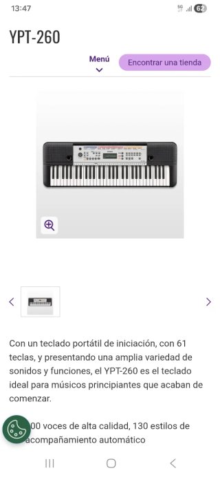 Teclado Yamaha YPT-260
