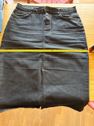 Falda tejana negra midi Talla 42