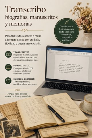 DIGITALIZO MANUSCRITOS, BIOGRAFÍAS, PDF