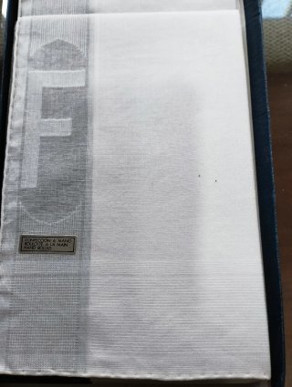 6 Sciarpe Guasch Lettera F Blu e Bianco